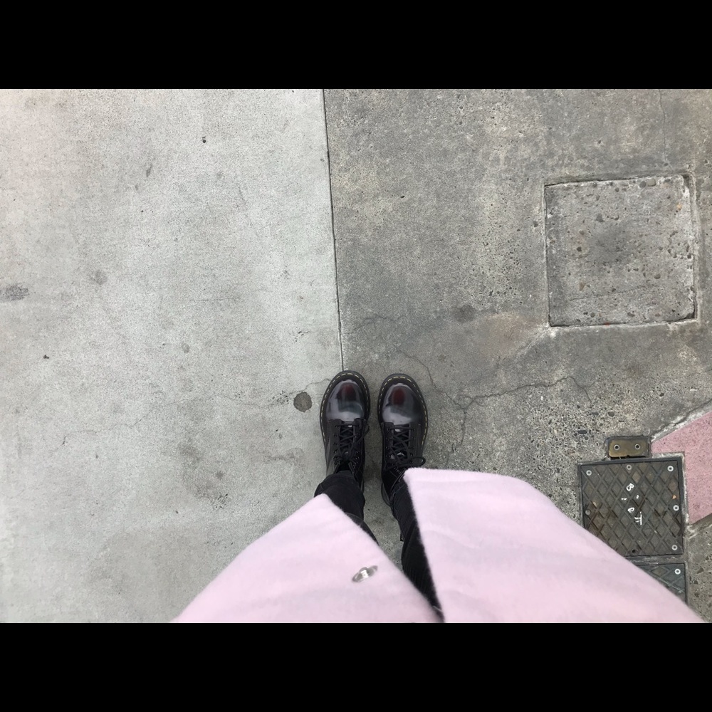 Dr. Martens Women's Burgundy Patent Leather Lace-Up Ankle Boots - Picture 5 of 9